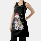 Santa Pug Christmas Lights Xmas Hondenliefhebber Schort (Insitu)