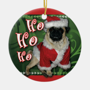 Santa Pug Ornament