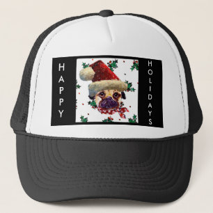 Santa Pug Trucker Pet