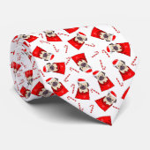 Santa Pugs en Candy Canes Holiday Stropdas (Opgerold)