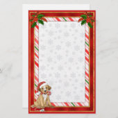 Santa Puppy Briefpapier (Voorkant / Achterkant)