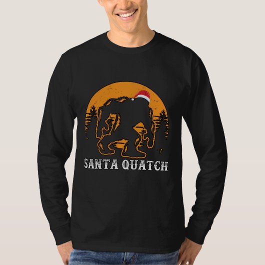 Santa Quatch Bigfoot Pet Pun Gift Fun T-shirt (Voorkant)