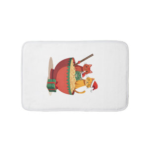 Santa Ramen Cats Anime Kerstmis Xmas Kinderen Meis Badmat