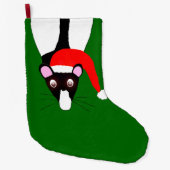 Santa rat Kerstmis kous Grote Kerstsok (Voorkant)