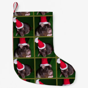 Santa Rat Stocking Kleine Kerstsok