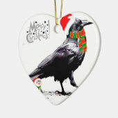 Santa Raven kerstcadeau-collectie Keramisch Ornament (Links)