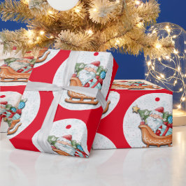 Santa Red Cadeaupapier