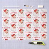 Santa Red Christmas Persoonlijke naam Tissuepapier (Craft)