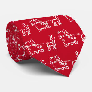 Santa Red Festive Favors Humor Retro Stropdas