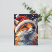 Santa Red Fox Briefkaart (Staand voorkant)