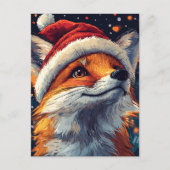 Santa Red Fox Briefkaart (Voorkant)