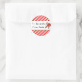 Santa Red White met kerstcadeaus Label (Tas)