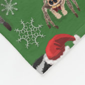 Santa Regal Jumping Spider Phidippus Regius green Fleece Deken (Hoek)