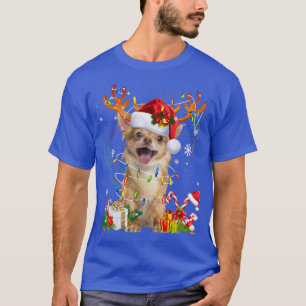 Santa Reindeer Chihuahua kerstlamsdog T-shirt