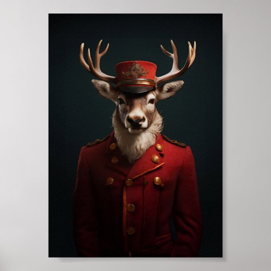 Santa Reindeer Poster (Voorkant)