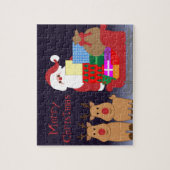 Santa & Reindeer Puzzle Legpuzzel (Verticaal)