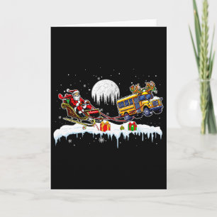 Santa Reindeer School Bus Christmas Driver Team Lo Kaart