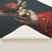 Santa Reindeer Sherpa Deken (3/4)