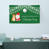 Santa Reindeer String Lights Kerstbal Spandoek (Beurs)