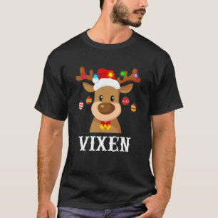Santa Reindeer Vixen Xmas Group Costume T-shirt
