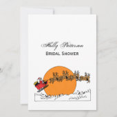 Santa Reindester over sneeuwbedekking Kaart (Voorkant)