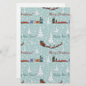 santa reindierteam briefpapier (Voorkant / Achterkant)