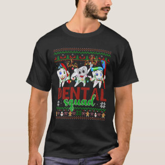 Santa rendier lelijke trui tanden tandheelkundige  t-shirt