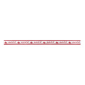 Santa rendier slee rood wit lint (Voorkant)