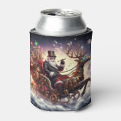 Santa/Rendier steampunk Kerstmis/winter Blikjeskoeler (Blikje Voorkant)