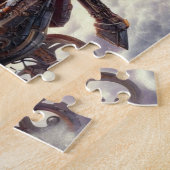 Santa/Rendier steampunk Kerstmis/winter Legpuzzel (Zijkant)