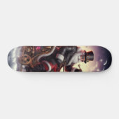 Santa/Rendier steampunk Kerstmis/winter Skateboard (Horizontaal)