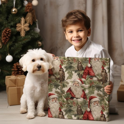  Santa Retro inpakpapier Vel