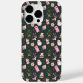  Santa Retro Roze Kerst Custom Monogram Case-Mate iPhone Case (Achterkant)