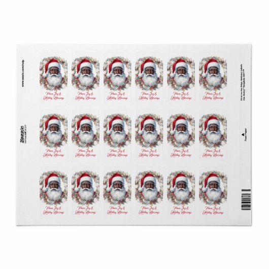 Santa Return Address Label  (Full Sheet)