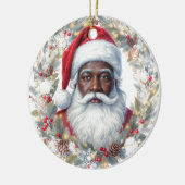 Santa Return Address Label  Keramisch Ornament (Links)