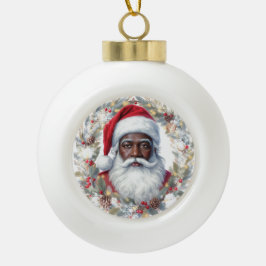 Santa Return Address Label Keramische Bal Ornament