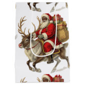 Santa Return Address Label Medium Cadeauzakje (Achterkant)