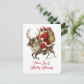 Santa Return Address Label  RSVP Kaartje (Staand voorkant)