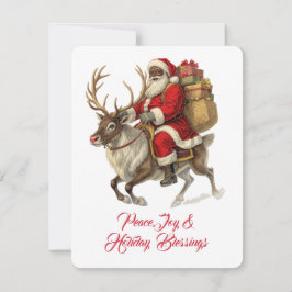 Santa Return Address Label RSVP Kaartje