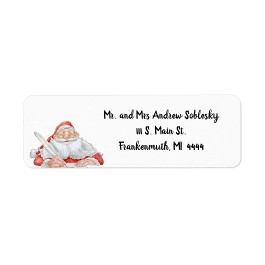 Santa Return Adres Label (Voorkant)