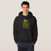 Santa Rex Christmas Tree Rex mas Leopard Dinosaur Hoodie (Voorkant volledig)