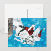 Santa Rides a Horse - Carte postale (Devant / Derrière)