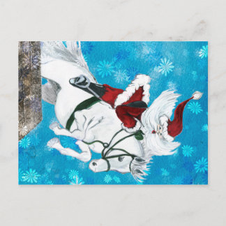 Santa Rides a Horse - Carte postale