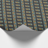 Santa Rides a Motorcycle - Kerstmis Cadeaupapier (Hoek)