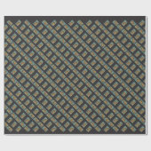 Santa Rides a Motorcycle - Kerstmis Cadeaupapier (Vlak)