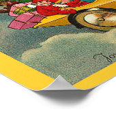 Santa Rides a Motorcycle - Poster (Hoek)