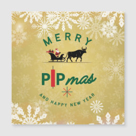 Santa Riding a Bull Sleigh – Forex Pipmas Gift 