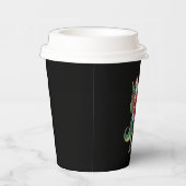 Santa Riding Dinosaur T-Rex Kerstmis Squad Papieren Bekers (Rechts)