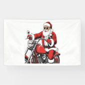 Santa Riding-motorfiets Spandoek (Horizontaal)