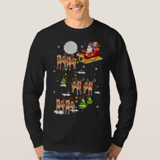 Santa Riding Shiba Inu Sleigh Christmas Shiba Inu T-shirt